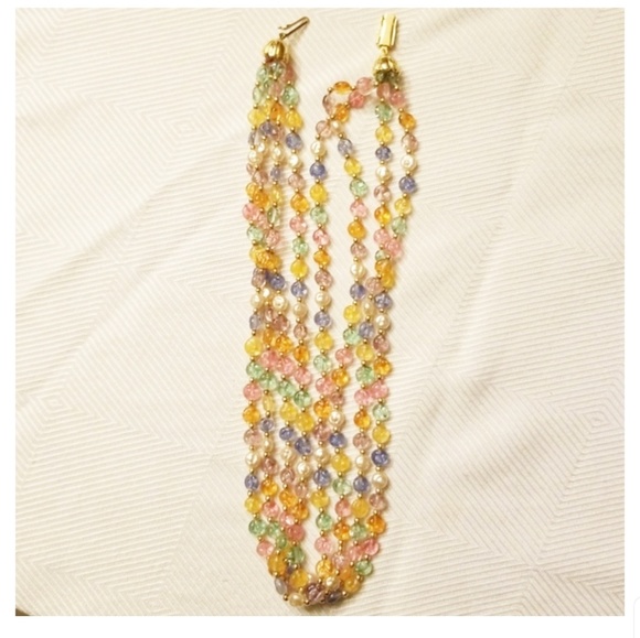 Multicolored bead necklace - Picture 5 of 6